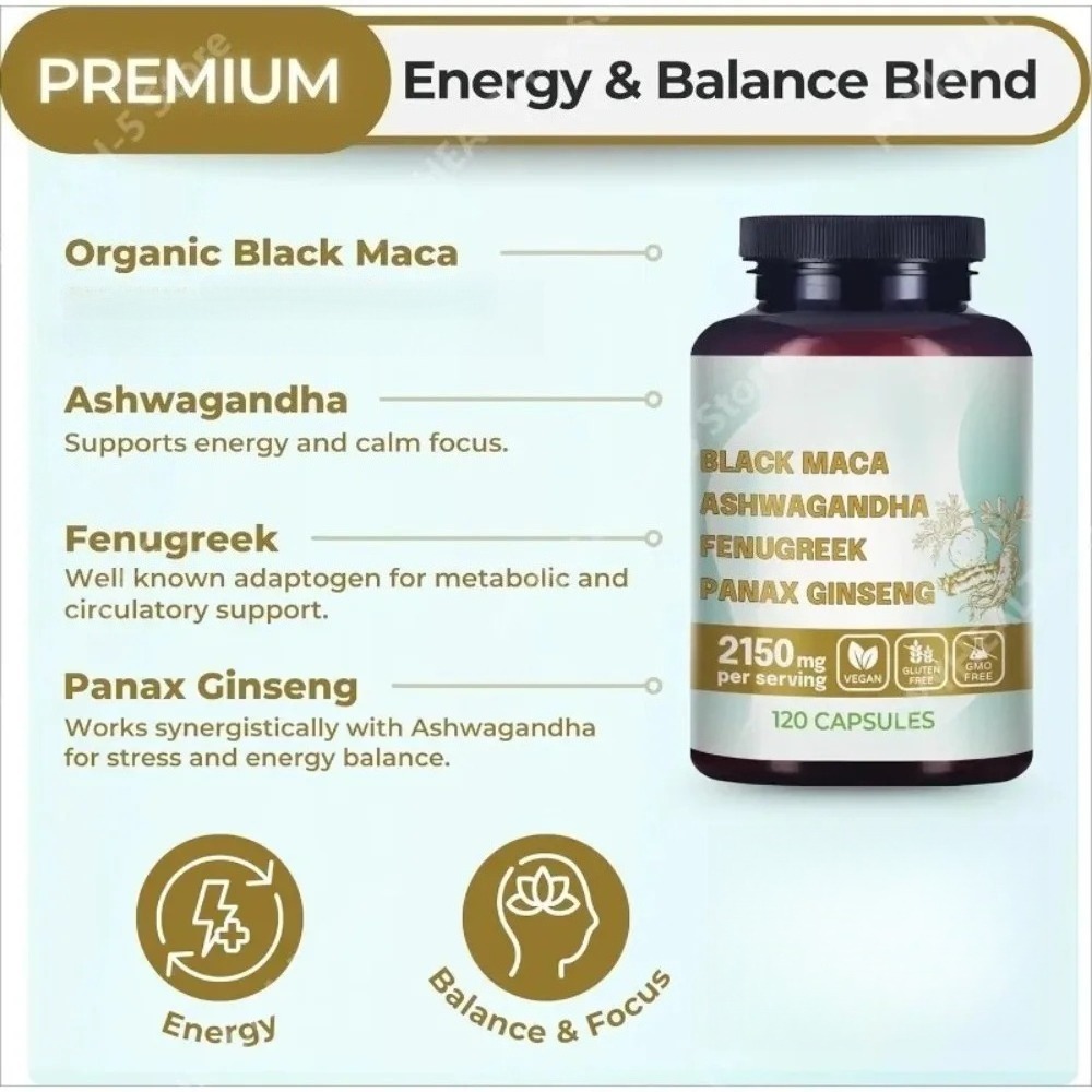 Capsules 4-en-1 de Maca Noire  - Valerian Root Capsule avis et prix